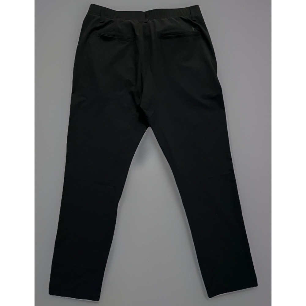 Under Armour Golf Pants Trousers Performance Casual Logo Black Men's 38x32 JBHS - Picture 2 of 12
